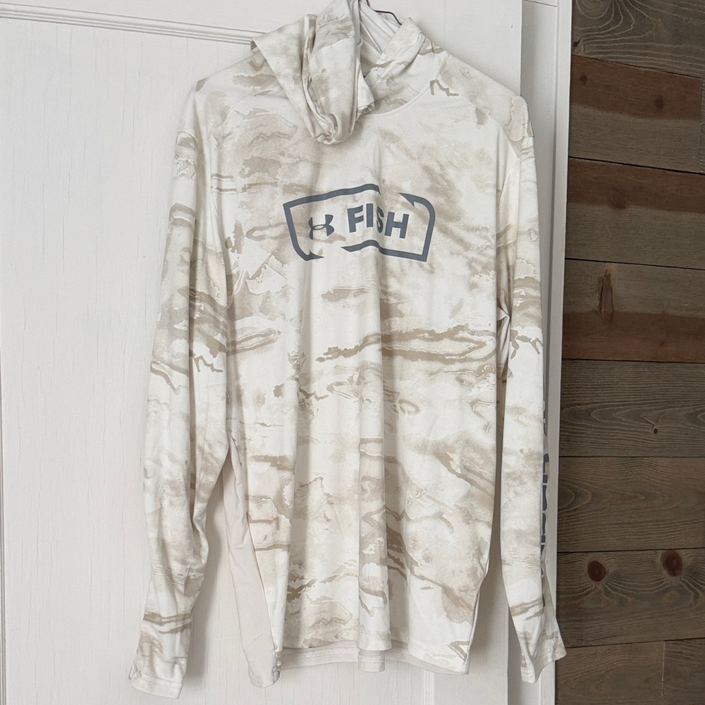 Under Armour Beige and White Camo Hoodie